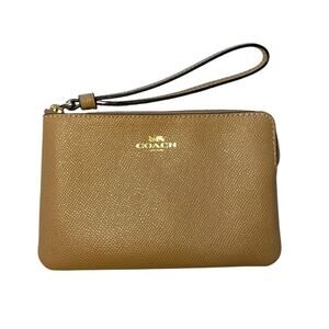 Coach Corner Zip Small Leather Wristlet